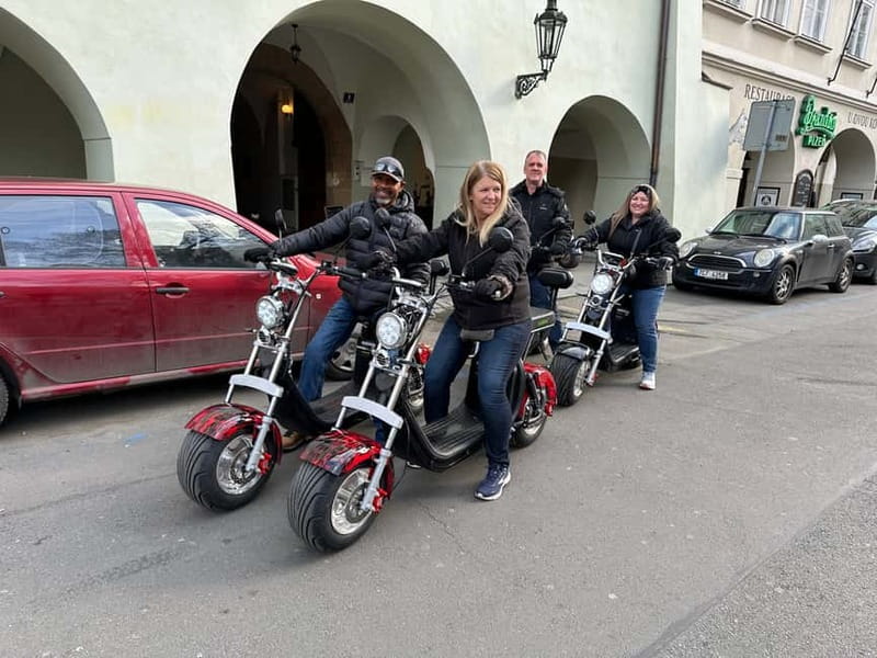 Prague: Guided Fat Tire e-Scooter Tour - Charles Bridge and Kampa Park from the saddle