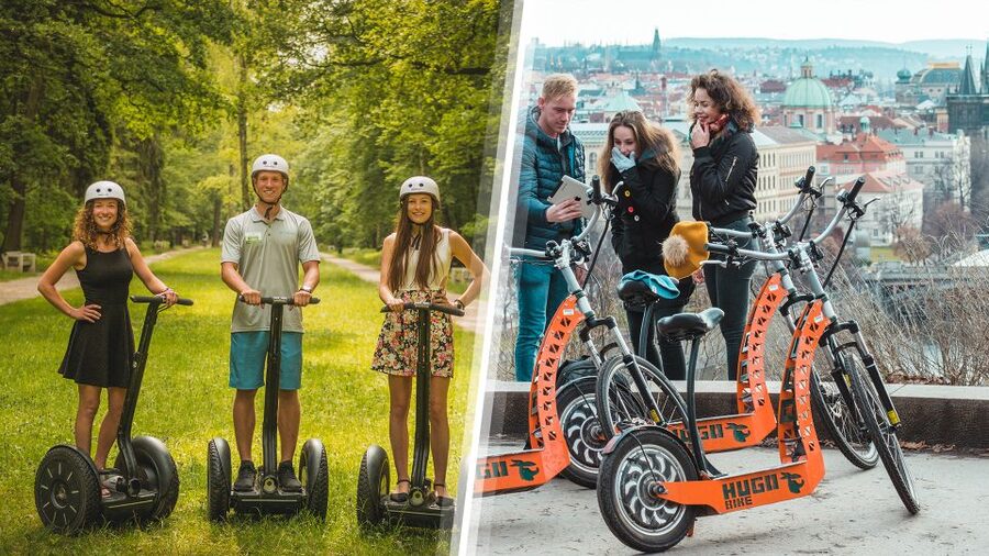 Prague Highlights: Segway & E-Scooter Tour with Taxi Pick-Up - Petrin Hill, the river, and the city center