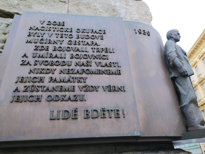 Prague: Historical Walking Tour with Focus on World War 2 - A quiet pause at the former Gestapo headquarters