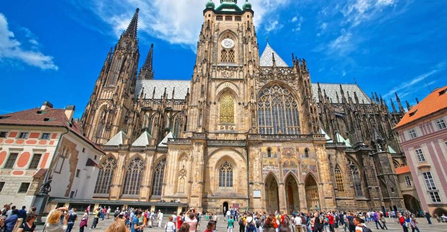Prague Hradcany Castle, St Vitus Cathedral Tour with Tickets - St George’s Basilica and a quieter change of mood