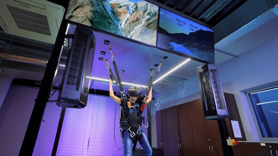 Prague: Hurricane Factory Parachute Jump VR Simulator - What the few active minutes feel like