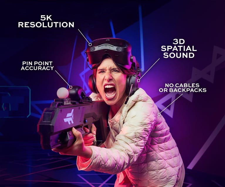 Prague: Immersive VR multiplayer experience - Choosing between one 30-minute game and two shorter games