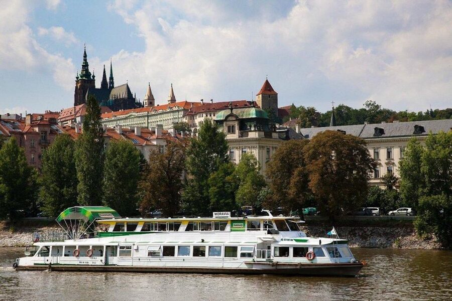 Prague: Lunch Cruise on Vltava River with open Buffet - A river view of Prague without a packed walking schedule