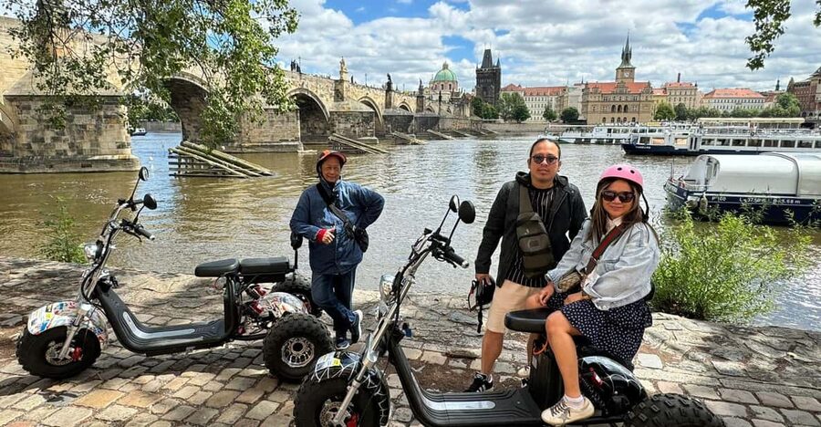 Prague Monastery & Panoramic Viewpoint Electric Trike Tour - Letna Park and the Giant Metronome