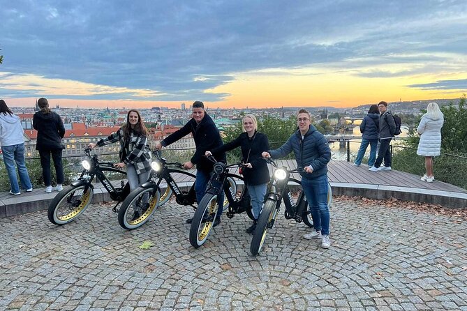 Prague on Stylish Retro styled E-Bike - Viewpoints & Sightseeing - Kafka, Rudolfinum, and the polished Pařížská route