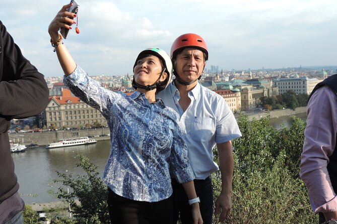 Prague Panoramic Views e-bike and e-Scooter guided Tour - Lennon Wall and the narrow historic center
