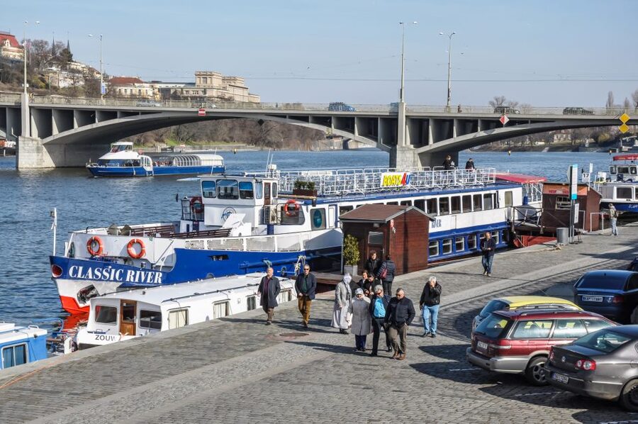 Prague: Panoramic Vltava River Cruise - The Prague Giant Metronome from below