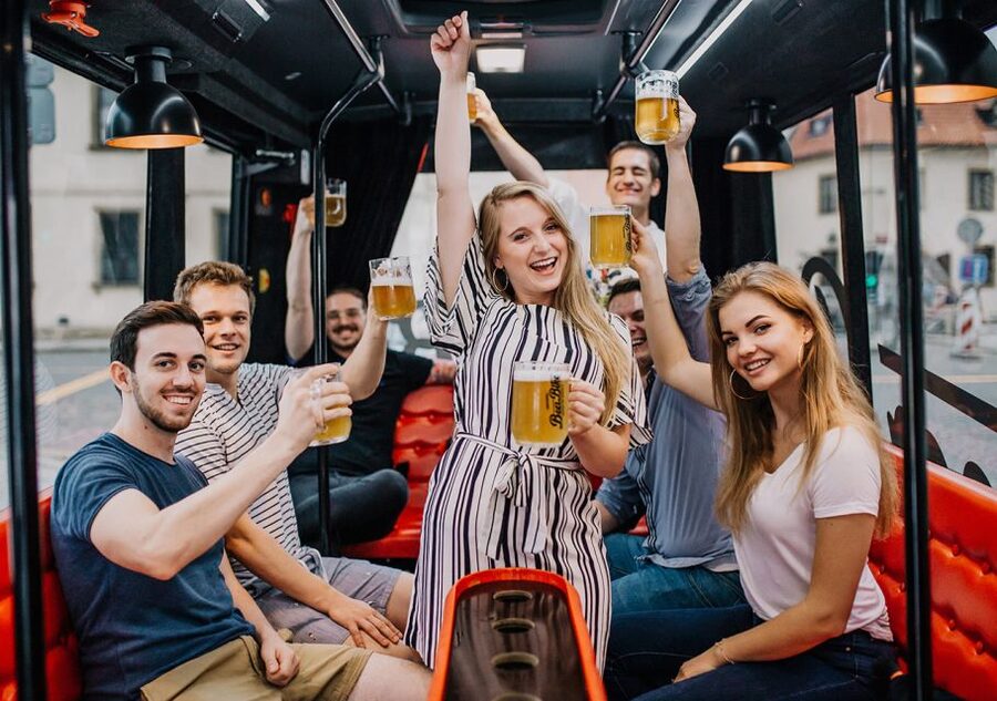 Prague: Party Beer Bus - Starting in central Prague