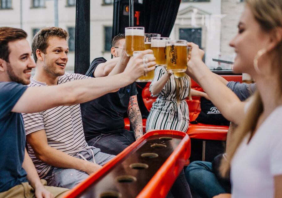 Prague: Party Beer Bus - The $693 price: good value for a full group