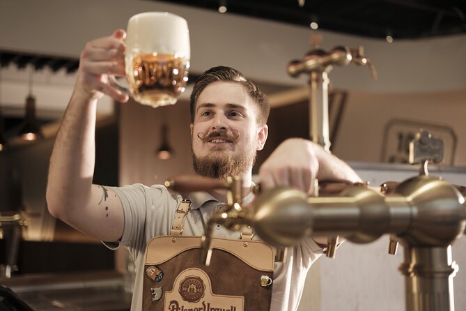 Prague Pilsner Urquell Experience with 3 Free Beer Tastings - Souvenirs, personalized mugs, and the shop