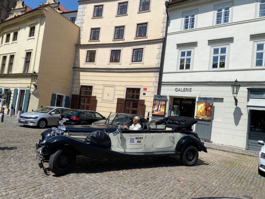 Prague: Private Tour by Vintage Car - The Dancing House and National Theatre finish the picture