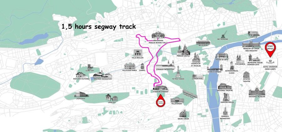 Prague: Shared Group/Private Segway Tour with Hotel Transfer - Meeting at Strahov Stadium and learning the Segway