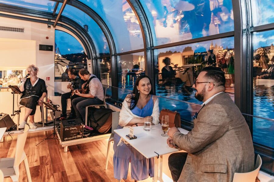 Prague: Sightseeing Dinner Cruise on Open-Top Glass Boat - The evening begins at Pier 3