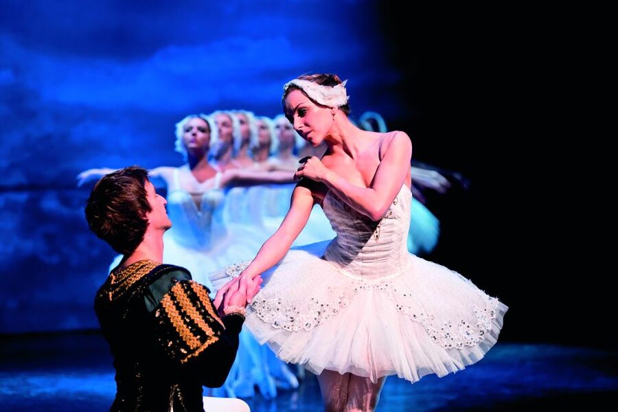 Prague: The Best of Swan Lake Ballet Tickets - Entering Divadlo Broadway in Prague’s Old Town