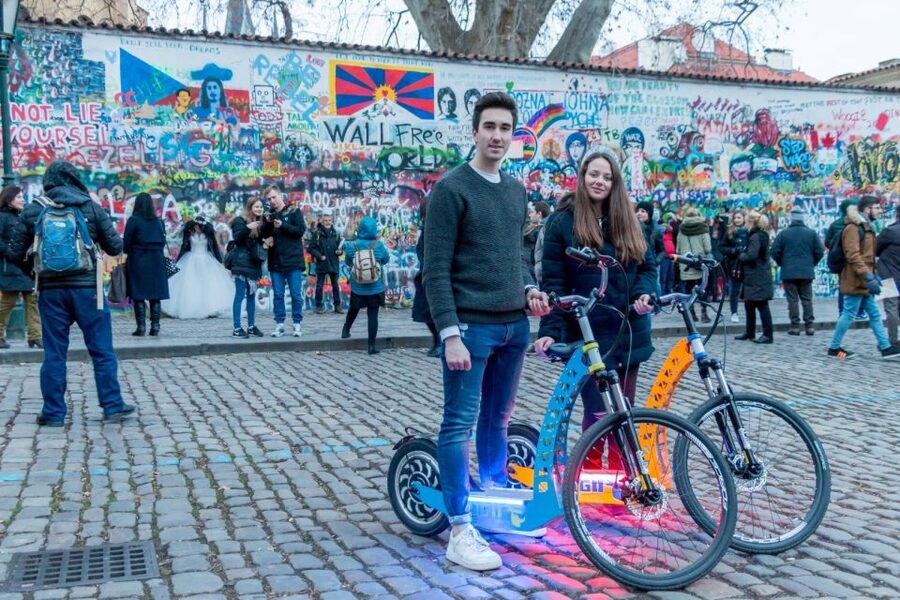 Prague: Tour by Electric Scooter or Cruiser eBike - Starting beside the Embassy of Japan