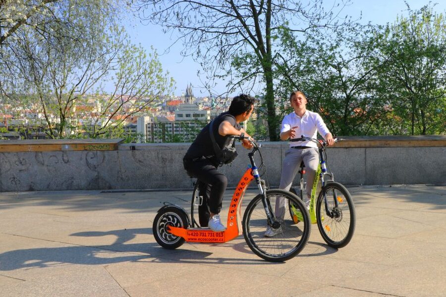 Prague: Tour by Electric Scooter or Cruiser eBike - John Lennon Wall and Kampa Island