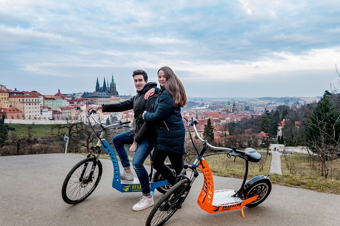 Prague Trike & e-Scooter Tour: Castle Viewpoints & Charles Bridge - Letná Park and the Metronome