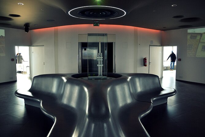 Prague TV tower - Observatory - Air conditioning, seating, and time inside