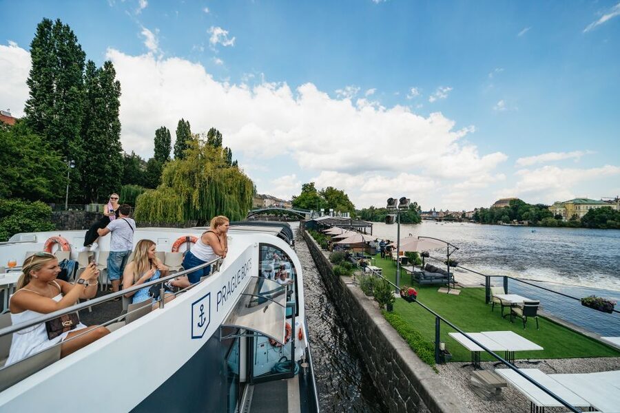 Prague: Vltava River Lunch Cruise in an Open-Top Glass Boat - Arriving at Pier 3A in central Prague