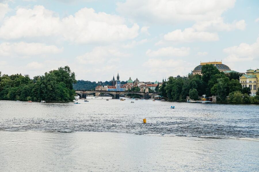 Prague: Vltava River Lunch Cruise in an Open-Top Glass Boat - Live accordion music, Wi-Fi, and the onboard atmosphere