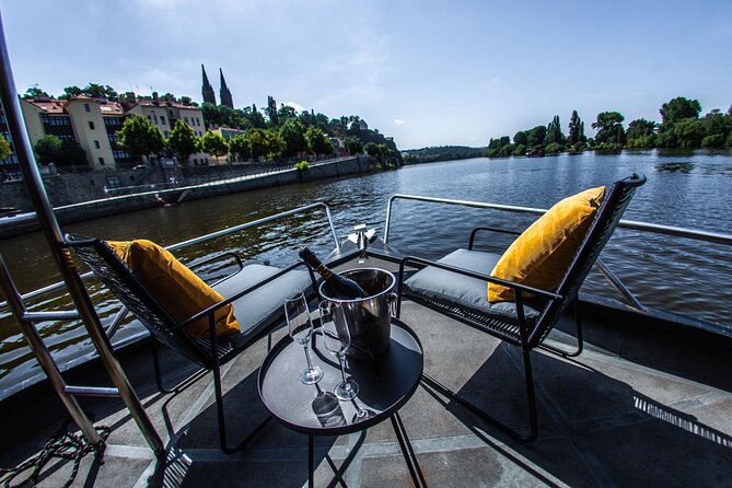 Prague YachtBoat CLASSIC cruise with Unlimited Beer or Prosecco - Passing the National Theatre