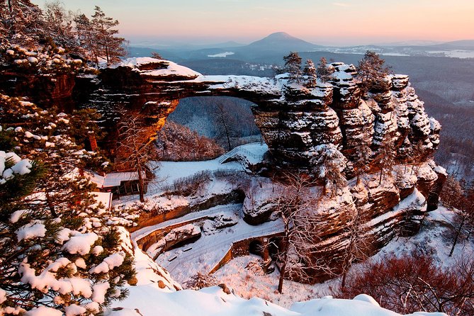 Pravcicka Gate & Bastei Bridge Winter National Park Tour from Prague - The climb to Pravcicka Gate