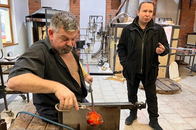 Private Bohemian Glass and Czech Crystal Tour with lunch included - Filip Lukavec and the final look at glass cutting