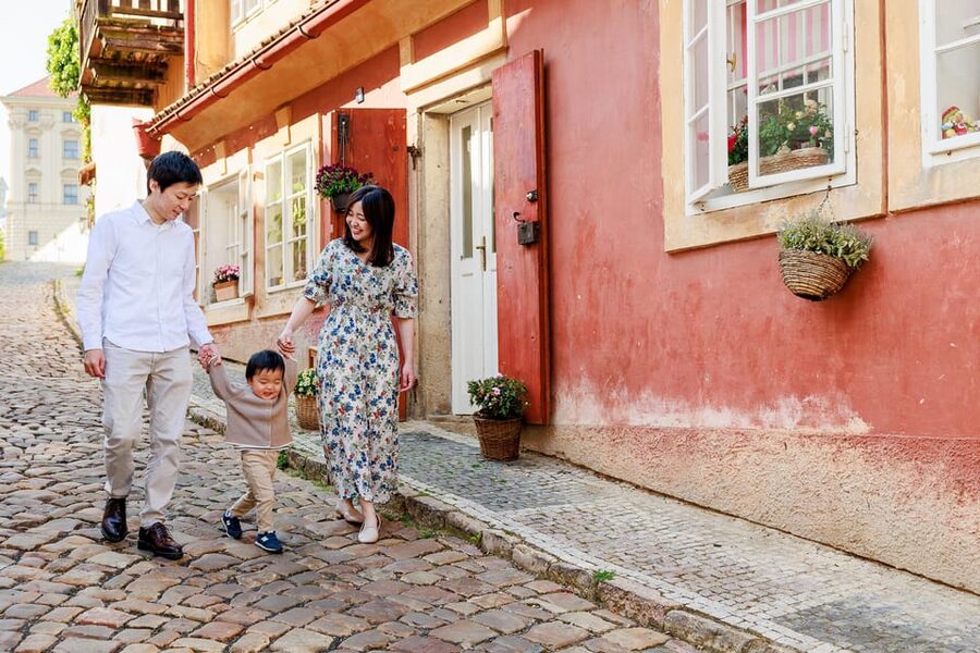 Private Prague Sunrise Photoshoot + Walking Tour - Walking through Old Town with a camera ready