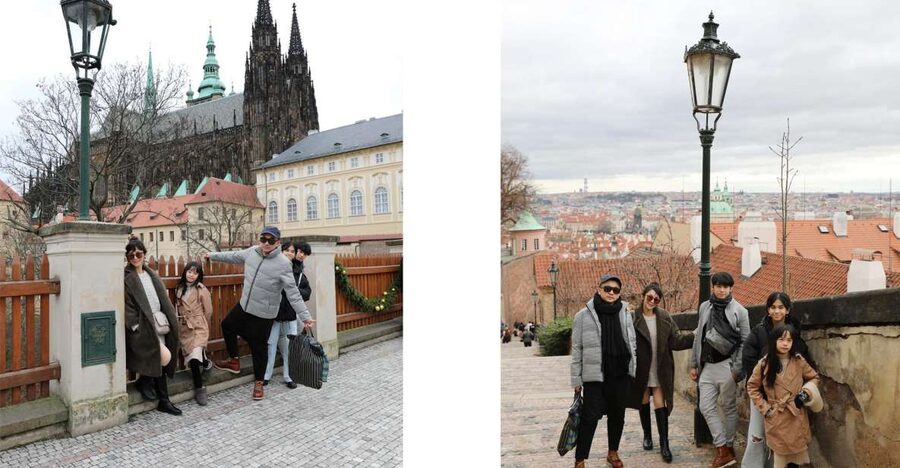 Professional photoshoot at Prague Castle - Courtyards and Powder Bridge