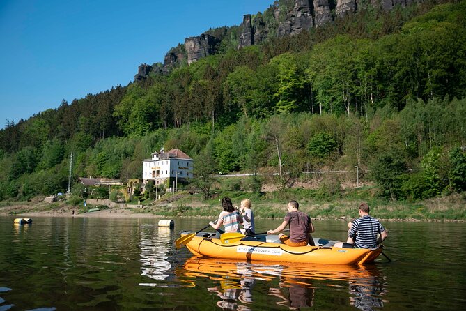 Rafting from Děčín to Bad Schandau and back on bikes - Starting at Camp Děčín with simple, useful gear