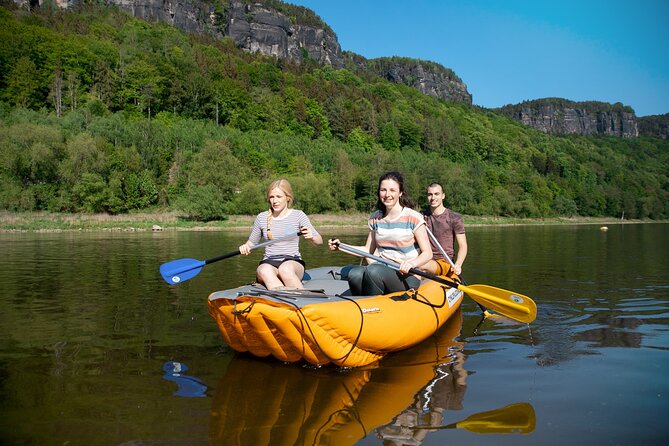 Rafting from Děčín to Bad Schandau and back on bikes - The Bad Schandau handover point