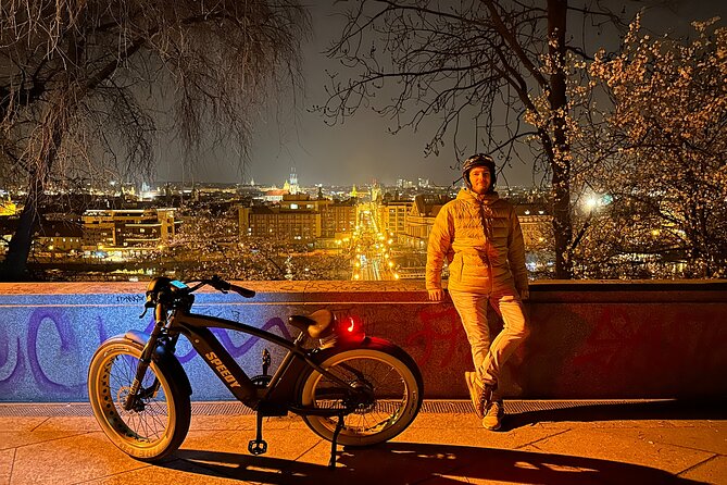 Retro Style E-Bike Night Tour in Prague - Live Guided - Lennon Wall and the riverside ride