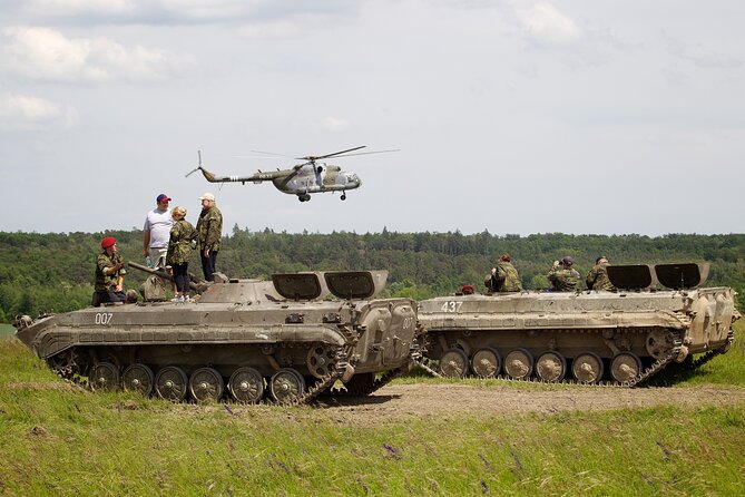 Ride in a BMP tank and military garage tour Prague - Inside the military garage