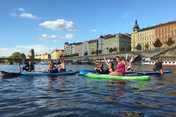 Stand-Up Paddleboarding on the Vltava River in Prague - Paddling From Vyšehrad Toward Central Prague