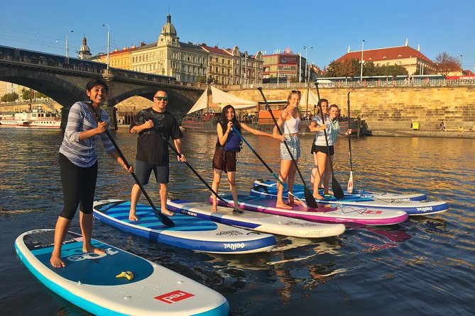 Stand-Up Paddleboarding on the Vltava River in Prague - Who Will Enjoy This Most?