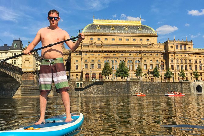 Stand-Up Paddleboarding on the Vltava River in Prague - Getting Comfortable on the Board