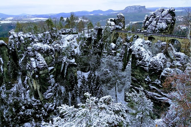Terezin & Bohemian Switzerland from Prague: Bastei, Narnia & Café - Bastei Bridge in Saxon Switzerland
