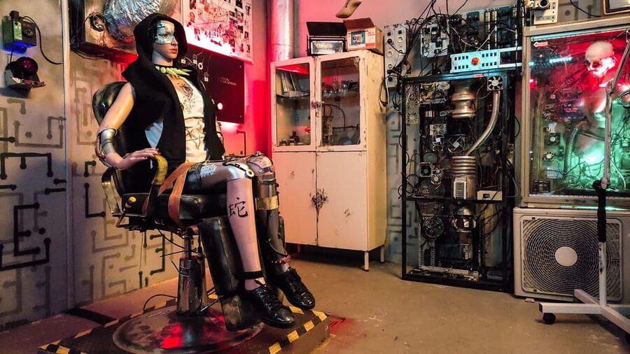 The Clinic: Escape room in Fun Arena Prague - Entering the secret clinic at Fun Arena Prague