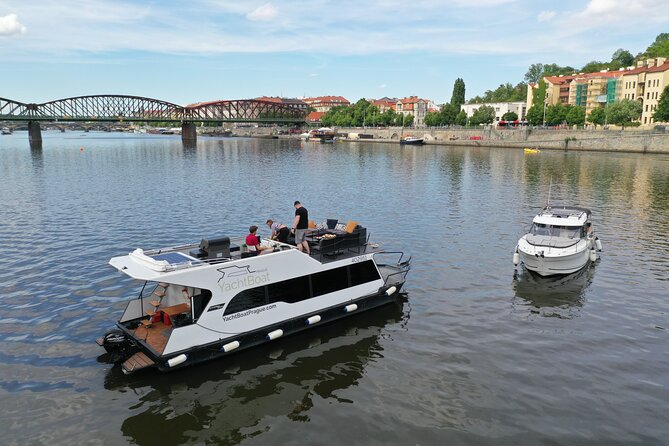VIP Prague YachtBoat ONE Experience: All-You-Can-Drink - Prague Castle, Vyšehrad, and Old Town From the River