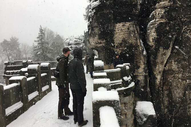 Winterland Tour to Bohemian and Saxon Switzerland from Prague - Pravčická Gate and the Falcon’s Nest