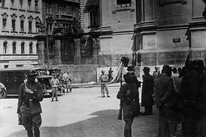 WWII Secrets of Prague: Small Group Tour with Crypt Visit - Entering the crypt beneath the Church of Sts Constantine and Methodius